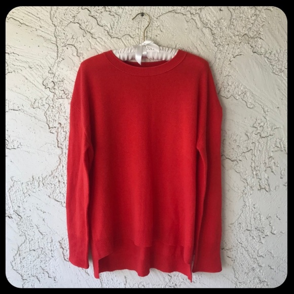 Inhabit Sweaters - INHABIT 100% Cashmere Red Crew Neck Sweater